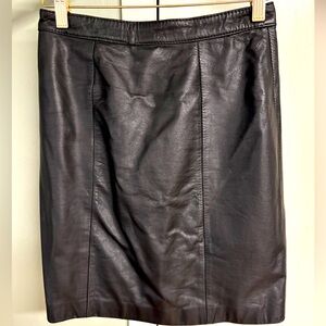 Bermans Leather Mini Skirt